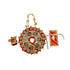 Heavy Orange Dress with Mala & Stone Pagdi for a Majestic Look for Bal Gopal Ji Size-3