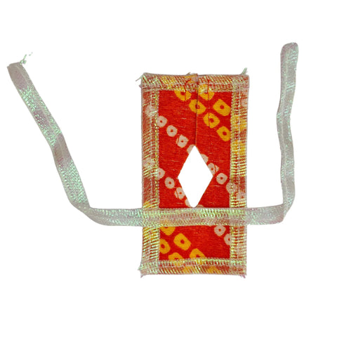 Heavy Orange Dress with Mala & Stone Pagdi for a Majestic Look for Bal Gopal Ji Size-3