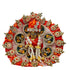 Heavy Orange Dress with Mala & Stone Pagdi for a Majestic Look for Bal Gopal Ji Size-3