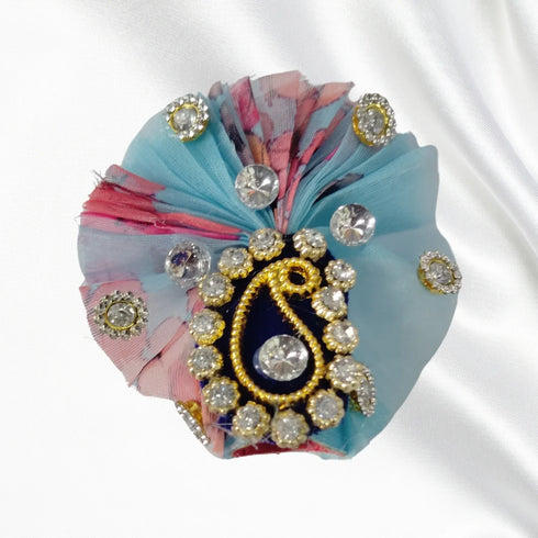 Elegant Sky Blue & Pink Stylish Dress for Laddu Gopal Ji Size-3