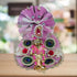 Graceful Light Purple Peacock Design Dress for Laddu Gopal Ji Size-3