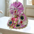 Graceful Light Purple Peacock Design Dress for Laddu Gopal Ji Size-3