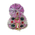 Graceful Light Purple Peacock Design Dress for Laddu Gopal Ji Size-3
