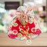 Shaurya Creations Radiant Red Dress with Elegant Floral Work for Laddu Gopal Ji Size-3