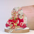 Shaurya Creations Radiant Red Dress with Elegant Floral Work for Laddu Gopal Ji Size-3