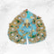 Sky Blue Poshak with Moti Work and Pagdi- Size-4