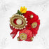 Vibrant Red Outfit with Traditional Pagdi for Bal Gopal Size-4