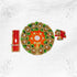 Majestic Orange & Green Heavy Dress with Moti Work for Laddu Gopal Ji Size-4