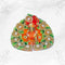 Majestic Orange & Green Heavy Dress with Moti Work for Laddu Gopal Ji Size-4