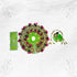 Vibrant Green Moti Heavy Dress with Traditional Touch for Gopal Ji Size-4