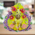 Elegant Laddu Gopal Dress with Matching Pagdi – Vibrant Yellow & Multicolor Design Size-4