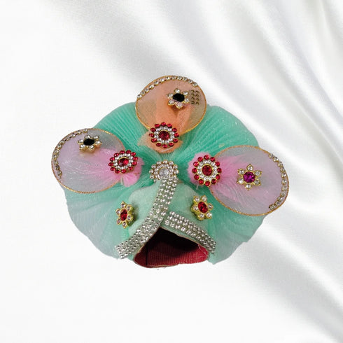 Elegant Mint Green Dress and Pagdi Set for Laddu Gopal Size-5
