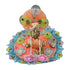 Peach and Blue Fancy Dress with Pagdi for Laddu Gopal Size-4