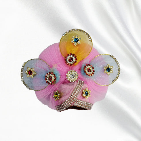 Divine Elegance in Pink – A Beautifully Adorned Idol Size-4