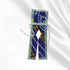 Elegant Blue-White Kanha outfit with pearl and stone work decorated turban and mala for Bal Gopal Ji Size-4