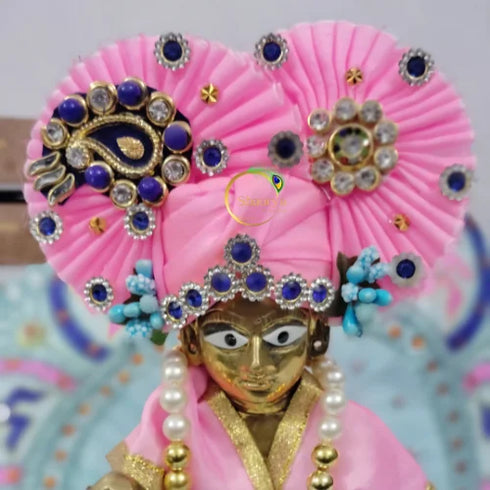 Designer Pink Pagri for Little Krishna Size-6
