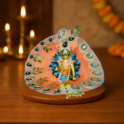 Light orange color Laddu Gopal Poshak Size-5
