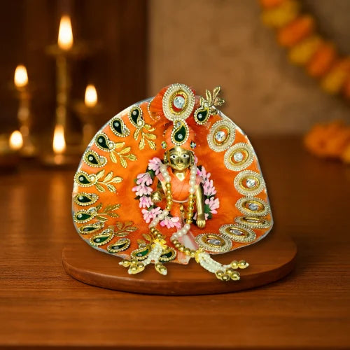 Light Orange Color Laddu Gopal Dress Size-5