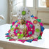 Multicolor Floral Dress with White Pagdi for Thakurji (Laddu Gopal) Size-5