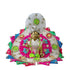 Multicolor Floral Dress with White Pagdi for Thakurji (Laddu Gopal) Size-5