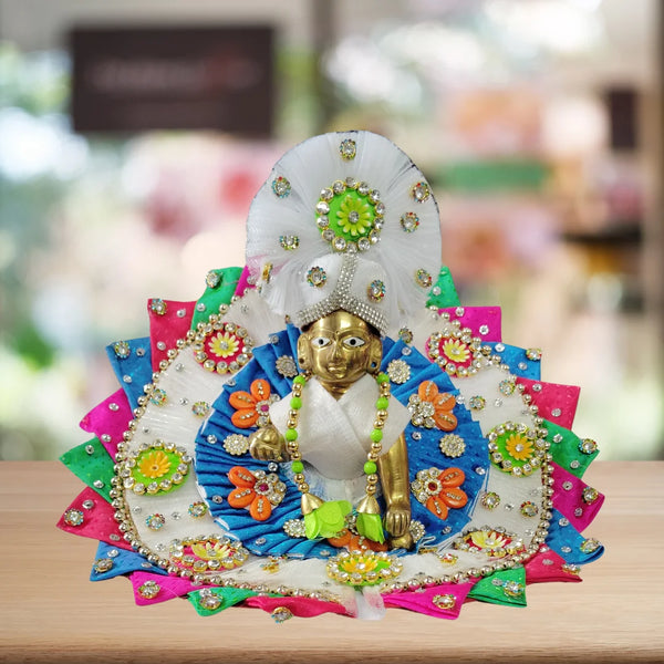 Elegant Traditional Dress with Pagdi for Thakur ji Idol Size-5