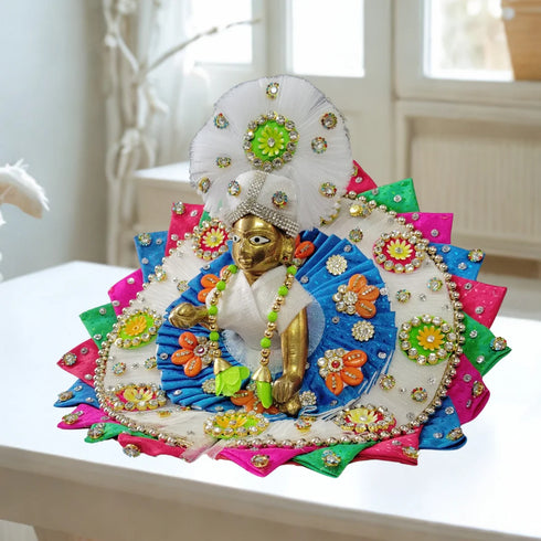 Elegant Traditional Dress with Pagdi for Thakur ji Idol Size-5