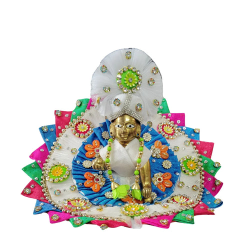 Elegant Traditional Dress with Pagdi for Thakur ji Idol Size-5