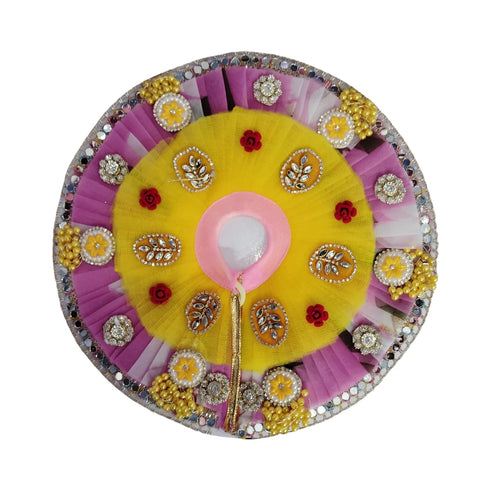 Thakur Ji Dress with Pagdi – Size 5 (Yellow & Pink Designer Outfit) Size-5