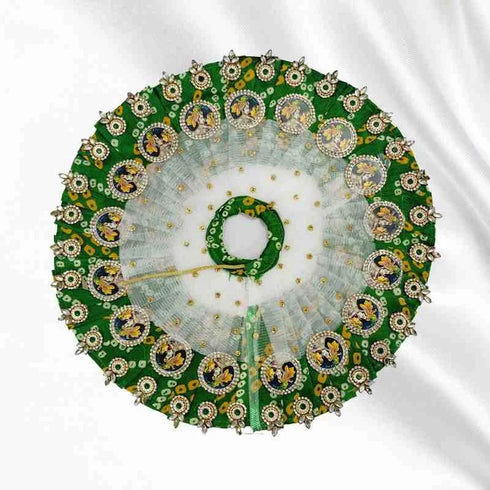 Divine Laddu Gopal Ji in Green Embroidered Dress Size-6