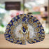 Elegant Blue-White Kanha outfit with pearl and stone work decorated turban and mala for Bal Gopal Ji Size-4