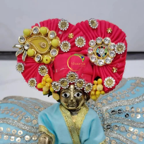 Devotional Red Pagri – A Symbol of Love for Kanha Ji Size-3