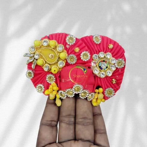 Bold & Beautiful Red Pagdi for Kanha Ji Size-5