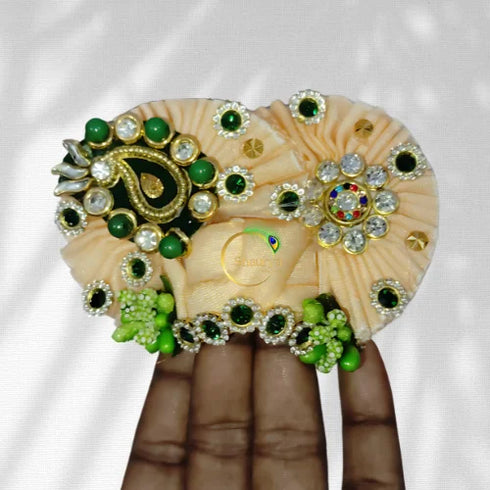 Elegant Skin Color Pagri for Kanha Ji Size-6